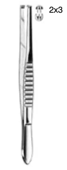 Pincett Vävnad 2x3 Tänder