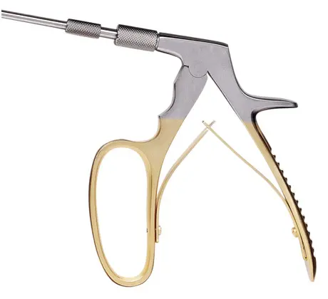 Biopsitång för cervix (PX-tång) - Separat Handtag för roterande tip - Fingerögla
