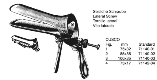 Spekulum Cusco, Lateral screw